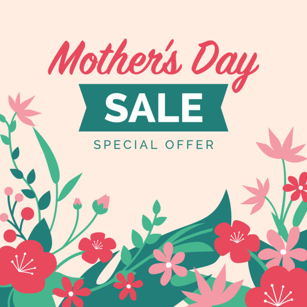 Mother's Day Special Sale Promotional Advertisement With Blossoming Flowers